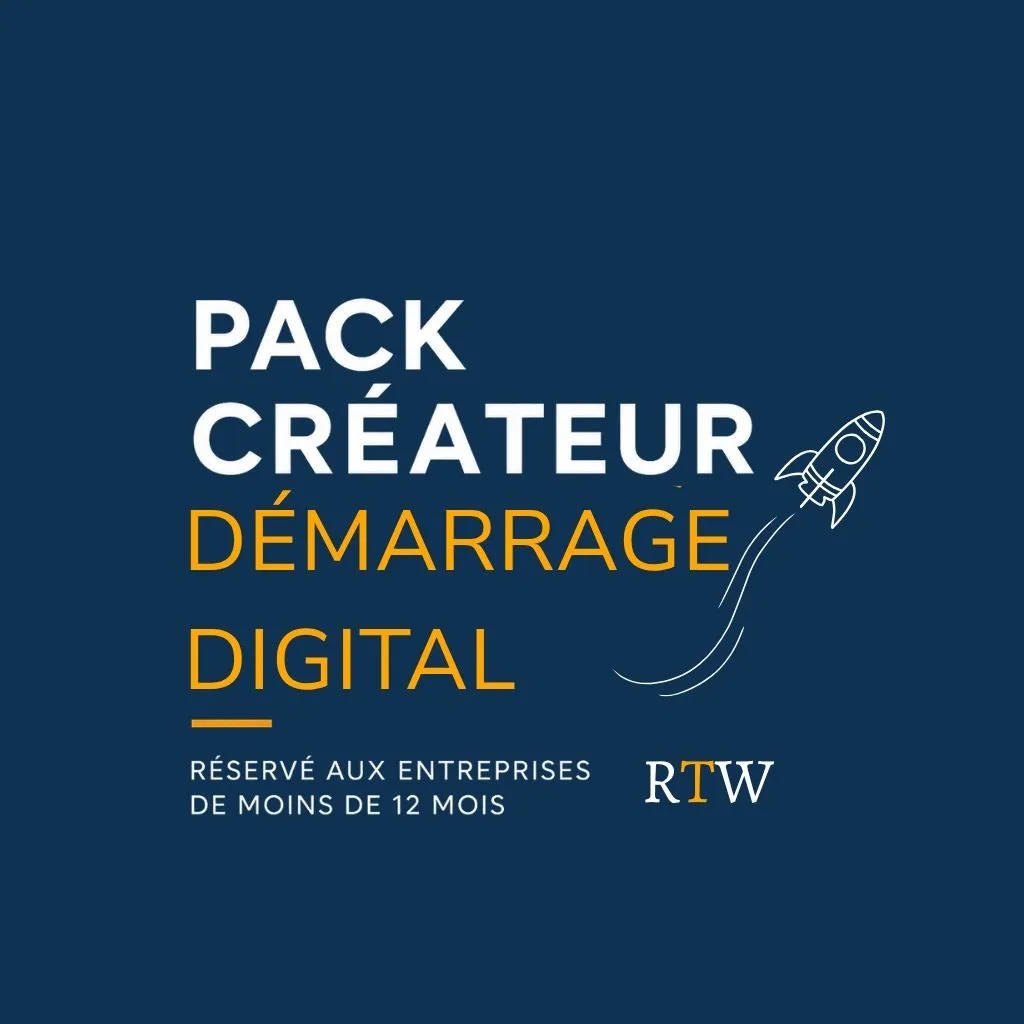 visuel pack créateur démarrage digital de Réveille Ton Web, réservé aux entreprises des yvelines de moins de 12 mois